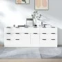 3-teiliges Sideboard aus glänzend weißem Sperrholz von vidaXL, Sideboards - Ref: Foro24-3115800, Preis: 257,83 €, Rabatt: %