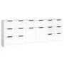 3-teiliges Sideboard aus glänzend weißem Sperrholz von vidaXL, Sideboards - Ref: Foro24-3115800, Preis: 257,83 €, Rabatt: %