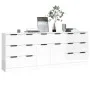 3-teiliges Sideboard aus glänzend weißem Sperrholz von vidaXL, Sideboards - Ref: Foro24-3115800, Preis: 257,83 €, Rabatt: %