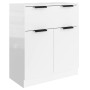 Aparador de 3 piezas madera contrachapada blanco brillante de vidaXL, Aparadores - Ref: Foro24-3115800, Precio: 272,43 €, Des...