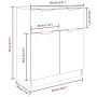 3-teiliges Sideboard aus glänzend weißem Sperrholz von vidaXL, Sideboards - Ref: Foro24-3115800, Preis: 257,83 €, Rabatt: %