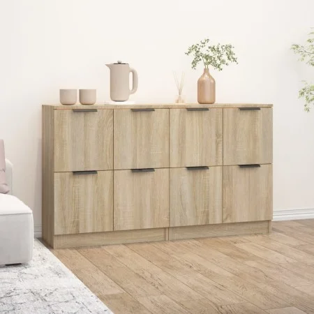 Sideboards 2 Stück Sonoma-Eichensperrholz 60x30x70 cm von vidaXL, Sideboards - Ref: Foro24-3115806, Preis: 134,69 €, Rabatt: %