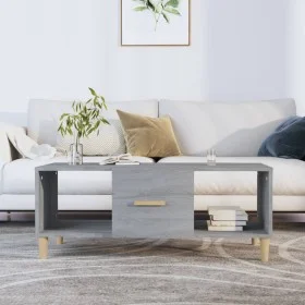 Mesa de centro madera contrachapada gris Sonoma 102x50x40 cm de vidaXL, Mesas de centro - Ref: Foro24-817526, Precio: 54,93 €...