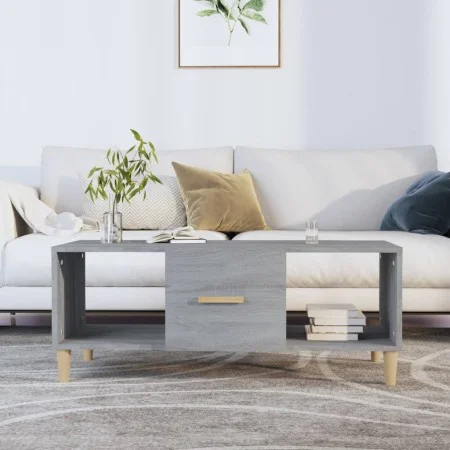 Mesa de centro madera contrachapada gris Sonoma 102x50x40 cm de vidaXL, Mesas de centro - Ref: Foro24-817526, Precio: 54,93 €...
