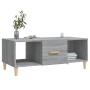 Mesa de centro madera contrachapada gris Sonoma 102x50x40 cm