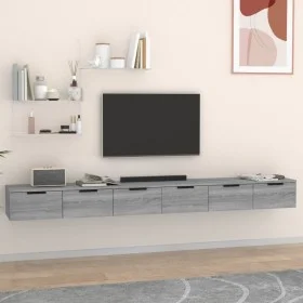 Sonoma grau Sperrholz Hängeschränke 2 Stück 102x30x20 cm von vidaXL, Regale und Regale - Ref: Foro24-3115906, Preis: 139,46 €...