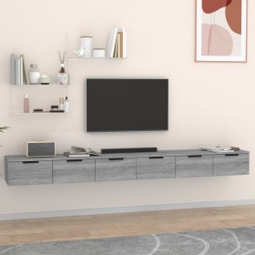Sonoma grau Sperrholz Hängeschränke 2 Stück 102x30x20 cm von vidaXL, Regale und Regale - Ref: Foro24-3115906, Preis: 140,83 €...