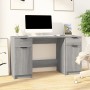 Escritorio con armario lateral madera contrachapada gris Sonoma de vidaXL, Escritorios - Ref: Foro24-3115914, Precio: 153,62 ...