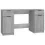 Sonoma grauer Sperrholzschreibtisch mit Beistellschrank von vidaXL, Schreibtische - Ref: Foro24-3115914, Preis: 150,03 €, Rab...