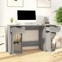 Sonoma grauer Sperrholzschreibtisch mit Beistellschrank von vidaXL, Schreibtische - Ref: Foro24-3115914, Preis: 150,03 €, Rab...