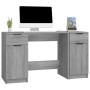 Escritorio con armario lateral madera contrachapada gris Sonoma de vidaXL, Escritorios - Ref: Foro24-3115914, Precio: 153,62 ...