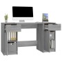 Escritorio con armario lateral madera contrachapada gris Sonoma de vidaXL, Escritorios - Ref: Foro24-3115914, Precio: 153,62 ...