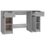 Escritorio con armario lateral madera contrachapada gris Sonoma de vidaXL, Escritorios - Ref: Foro24-3115914, Precio: 153,62 ...
