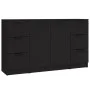 Aparadores 3 piezas madera contrachapada negro de vidaXL, Aparadores - Ref: Foro24-3115837, Precio: 169,32 €, Descuento: %
