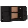 Aparadores 3 piezas madera contrachapada negro de vidaXL, Aparadores - Ref: Foro24-3115837, Precio: 169,32 €, Descuento: %