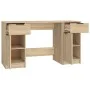 Plywood oak Sonoma desktop and auxiliary wardrobe by vidaXL, Desks - Ref: Foro24-3115910, Price: 172,39 €, Discount: %