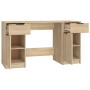 Schreibtisch und Sideboard aus Eichensperrholz Sonoma von vidaXL, Schreibtische - Ref: Foro24-3115910, Preis: 172,74 €, Rabat...