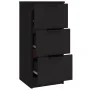 Aparadores 3 piezas madera contrachapada negro de vidaXL, Aparadores - Ref: Foro24-3115837, Precio: 169,32 €, Descuento: %
