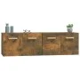 Armarios pared 2 uds contrachapada roble ahumado 60x36,5x35cm de vidaXL, Taquillas y armarios de almacenamiento - Ref: Foro24...
