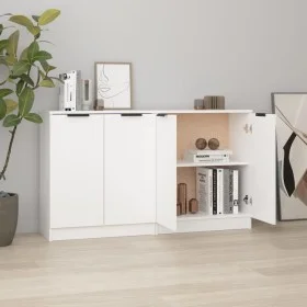 Sideboards 2 Stück weißes Sperrholz 60x30x70 cm von vidaXL, Sideboards - Ref: Foro24-3115772, Preis: 126,28 €, Rabatt: %