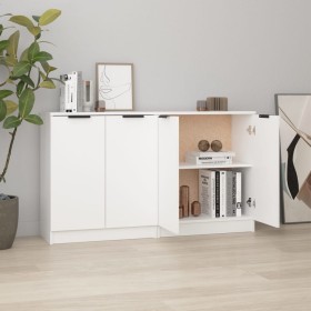 Sideboards 2 Stück weißes Sperrholz 60x30x70 cm von vidaXL, Sideboards - Ref: Foro24-3115772, Preis: 128,84 €, Rabatt: %