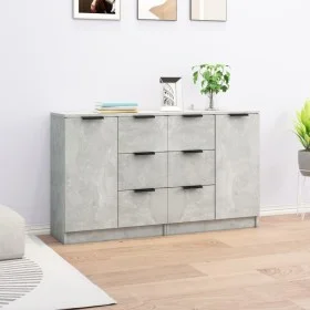 Sideboards 2 Stück Beton grau Sperrholz 60x30x70 cm von vidaXL, Sideboards - Ref: Foro24-3115791, Preis: 126,52 €, Rabatt: %