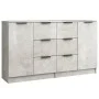 Aparadores 2 uds madera contrachapada gris hormigón 60x30x70 cm de vidaXL, Aparadores - Ref: Foro24-3115791, Precio: 126,52 €...