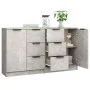 Sideboards 2 units plywood gray concrete 60x30x70 cm by vidaXL, Sideboards - Ref: Foro24-3115791, Price: 126,52 €, Discount: %