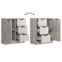 Sideboards 2 Stück Beton grau Sperrholz 60x30x70 cm von vidaXL, Sideboards - Ref: Foro24-3115791, Preis: 127,57 €, Rabatt: %