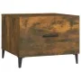 Mesas de centro con patas metal 2 uds roble ahumado 50x50x40 cm de vidaXL, Mesas de centro - Ref: Foro24-817538, Precio: 62,9...