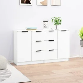 Sideboards 2 pcs white plywood 60x30x70 cm by vidaXL, Sideboards - Ref: Foro24-3115788, Price: 173,44 €, Discount: %
