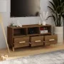 TV-Schrank aus braunem Eichensperrholz, 102 x 36 x 50 cm von vidaXL, TV-Möbel - Ref: Foro24-817497, Preis: 79,80 €, Rabatt: %