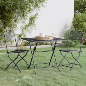 Garden dining set 3 pieces anthracite expanded metal mesh by vidaXL, Garden sets - Ref: Foro24-3084719, Price: 233,07 €, Disc...