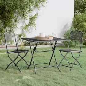 Garten-Essgruppe 3-teilig anthrazitfarbenes Streckmetallgeflecht von vidaXL, Gartensets - Ref: Foro24-3084719, Preis: 225,08 ...