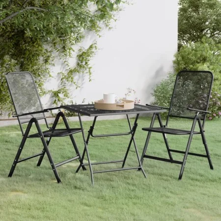 Garden dining set 3 pieces anthracite expanded metal mesh by vidaXL, Garden sets - Ref: Foro24-3084721, Price: 223,52 €, Disc...