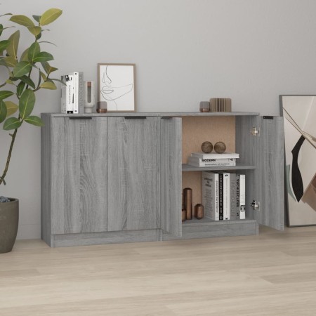 Sideboards 2 pcs Sonoma gray plywood 60x30x70 cm by vidaXL, Sideboards - Ref: Foro24-3115778, Price: 134,59 €, Discount: %
