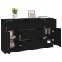 Set de aparador de 3 piezas de madera contrachapada negro de vidaXL, Aparadores - Ref: Foro24-3115821, Precio: 182,33 €, Desc...