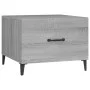 Mesa de centro con patas de metal gris sonoma 50x50x40 cm de vidaXL, Mesas de centro - Ref: Foro24-817539, Precio: 52,07 €, D...
