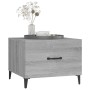 Mesa de centro con patas de metal gris sonoma 50x50x40 cm de vidaXL, Mesas de centro - Ref: Foro24-817539, Precio: 52,66 €, D...