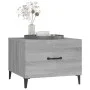 Mesa de centro con patas de metal gris sonoma 50x50x40 cm de vidaXL, Mesas de centro - Ref: Foro24-817539, Precio: 52,07 €, D...