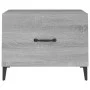 Mesa de centro con patas de metal gris sonoma 50x50x40 cm de vidaXL, Mesas de centro - Ref: Foro24-817539, Precio: 52,07 €, D...