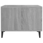 Mesa de centro con patas de metal gris sonoma 50x50x40 cm de vidaXL, Mesas de centro - Ref: Foro24-817539, Precio: 52,07 €, D...