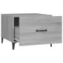 Mesa de centro con patas de metal gris sonoma 50x50x40 cm de vidaXL, Mesas de centro - Ref: Foro24-817539, Precio: 52,07 €, D...