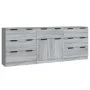 3-teiliges Sideboard aus grauem Sonoma-Sperrholz von vidaXL, Sideboards - Ref: Foro24-3115802, Preis: 241,27 €, Rabatt: %