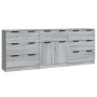 Aparador de 3 piezas madera contrachapada gris Sonoma | Foro24.es | Tu tienda online para hogar, jardín y más Foro24.es