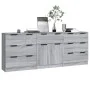 3-teiliges Sideboard aus grauem Sonoma-Sperrholz von vidaXL, Sideboards - Ref: Foro24-3115802, Preis: 241,27 €, Rabatt: %