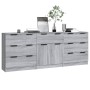 Aparador de 3 piezas madera contrachapada gris Sonoma | Foro24.es | Tu tienda online para hogar, jardín y más Foro24.es