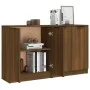 Display cabinets 2 units plywood oak brown 60x30x70 cm by vidaXL, Sideboards - Ref: Foro24-3115779, Price: 138,50 €, Discount: %