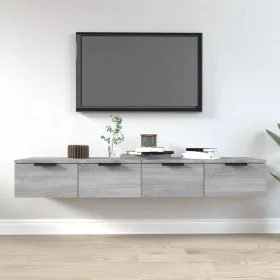 Wandschränke 2 Stk. Sonoma graues Sperrholz 68x30x20 cm von vidaXL, Regale und Regale - Ref: Foro24-3115898, Preis: 75,43 €, ...