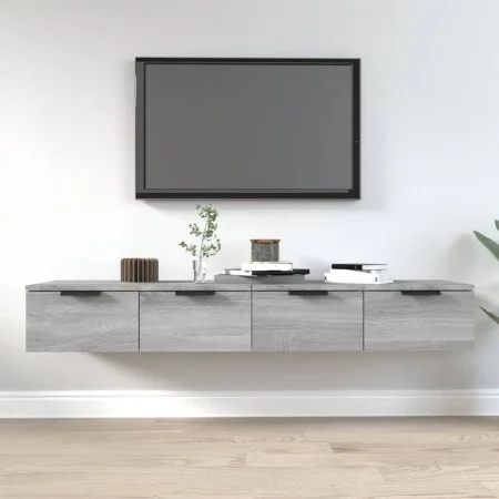 Wandschränke 2 Stk. Sonoma graues Sperrholz 68x30x20 cm von vidaXL, Regale und Regale - Ref: Foro24-3115898, Preis: 75,43 €, ...
